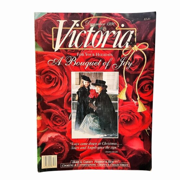Vintage Victoria Magazine (Dec 1990) | Christmas Issue | Fair Condition - Picture 1 of 13